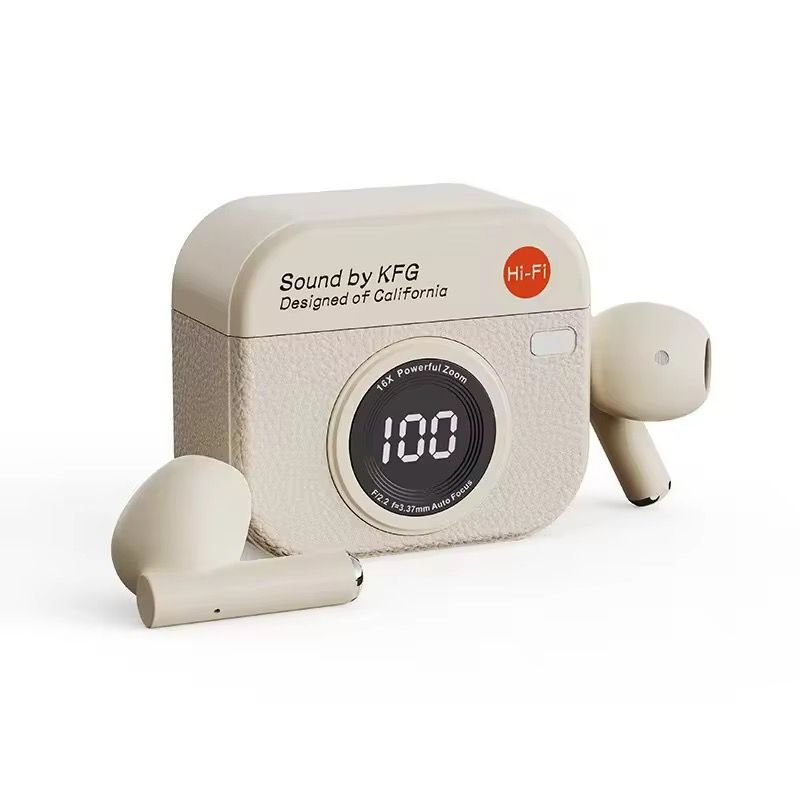 Q86 Retro Camera style Bluetooth Tws  Earbuds Headphones